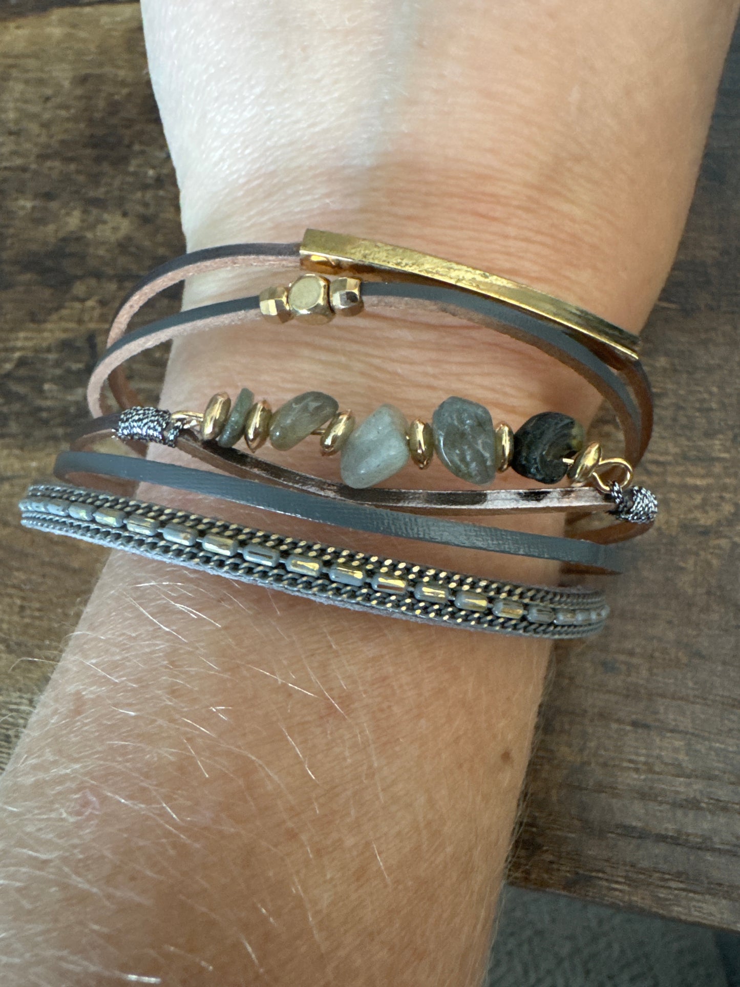 Multi Strand Leather Bracelet