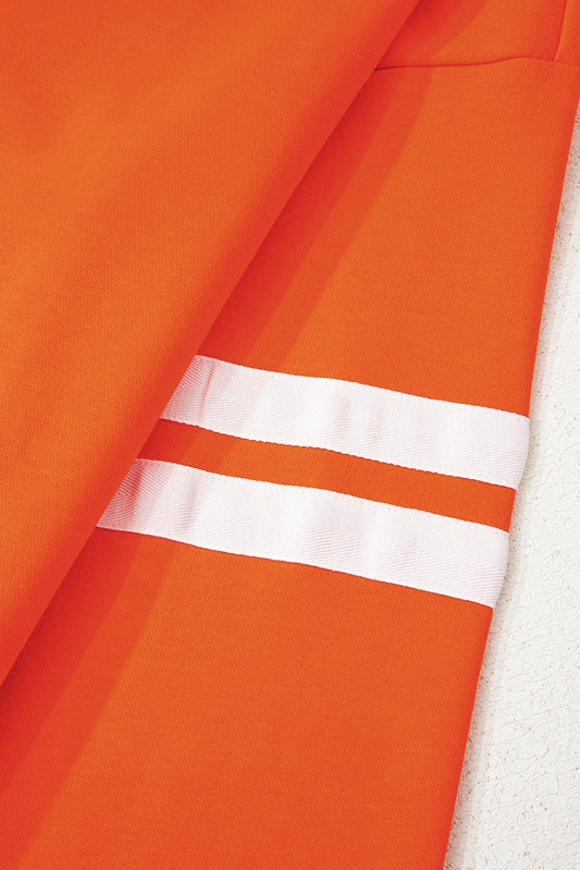 Orange PUMPKIN SPICE Graphic Varsity Casual Sweatshirt