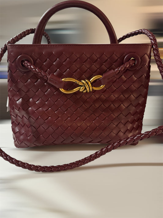 Woven Burgundy Bag