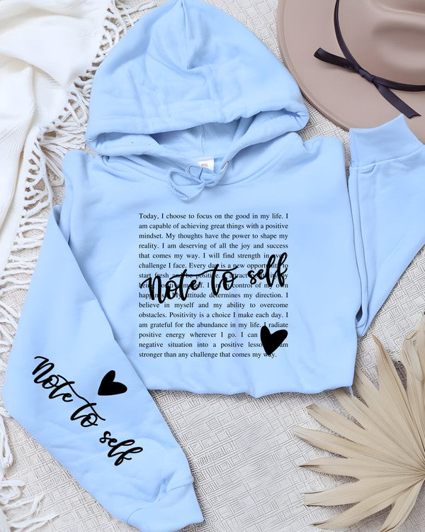 Note to Self Graphic Hoodie