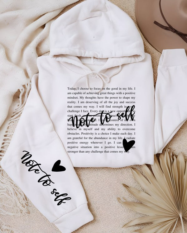 Note to Self Graphic Hoodie