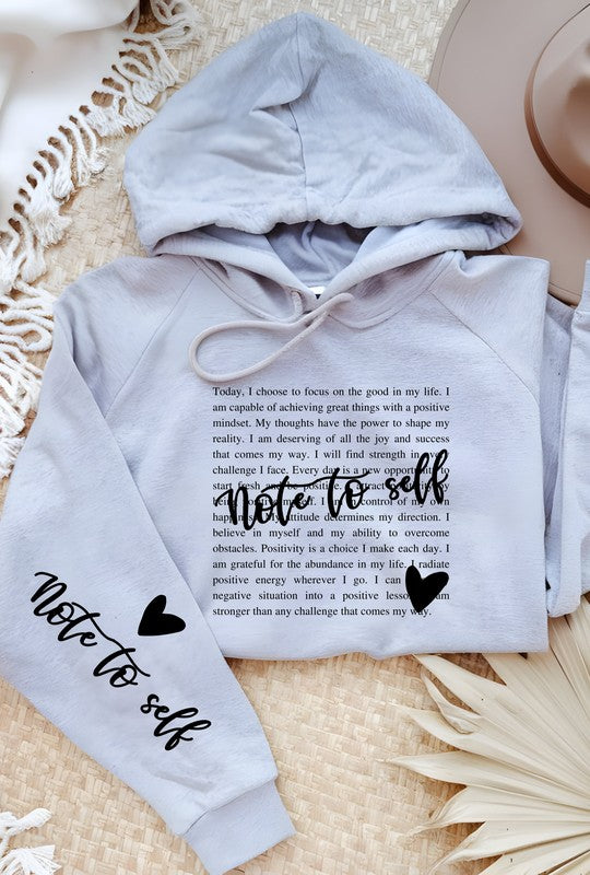 Note to Self Graphic Hoodie