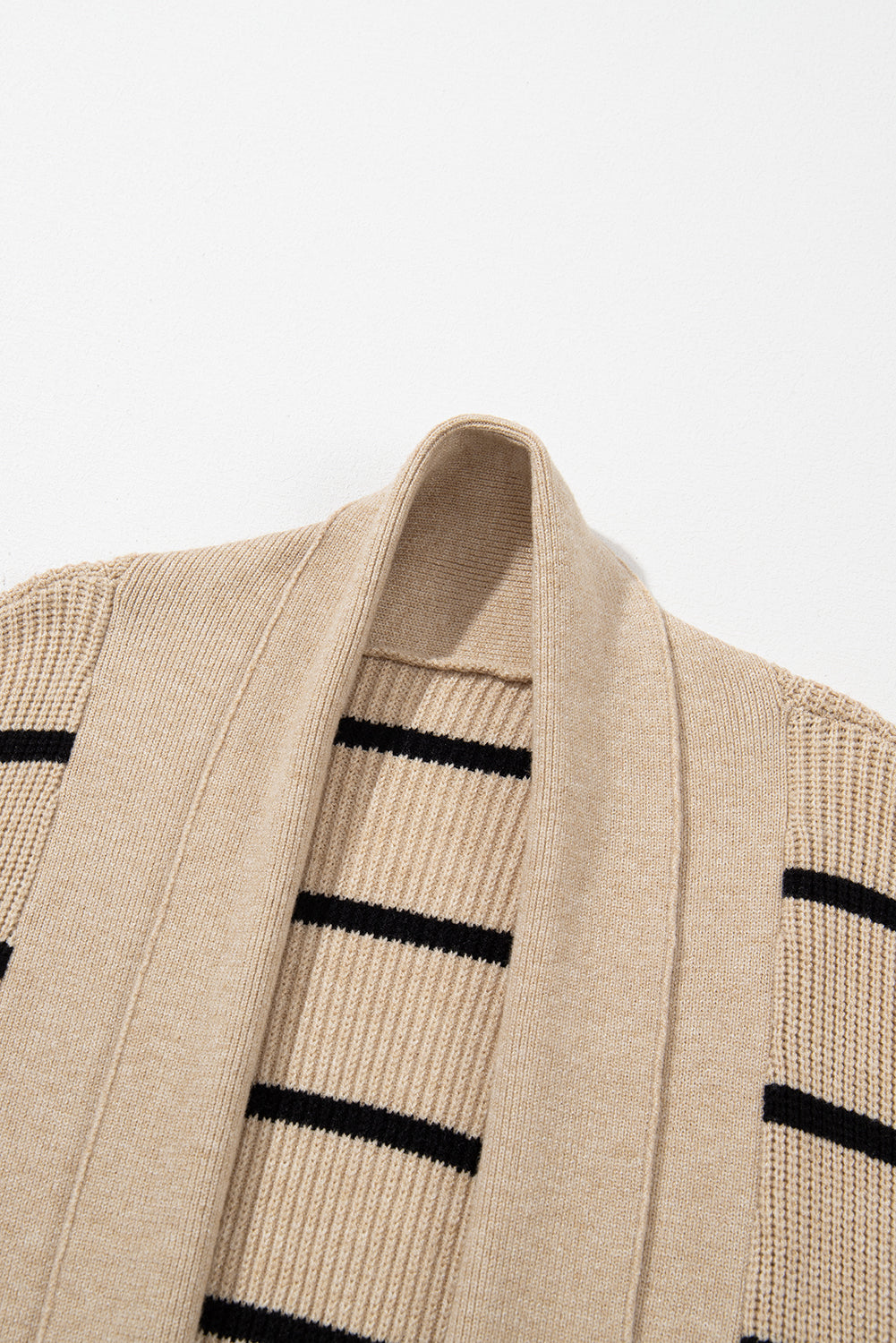 Striped Open Front Cardigan