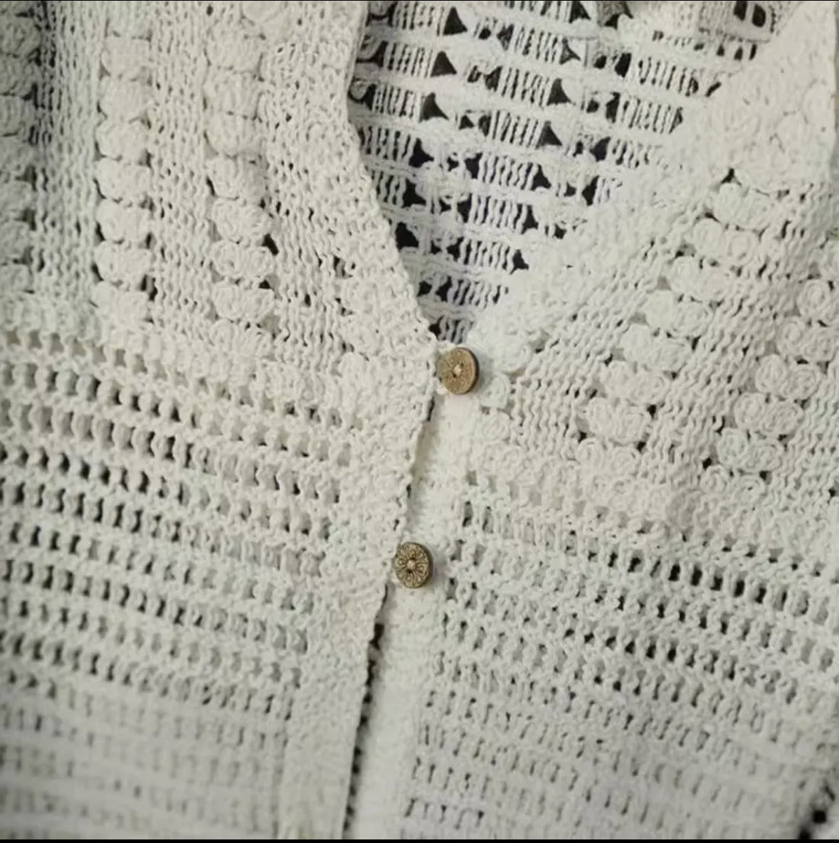 Crochet Short Sleeve Cardigan