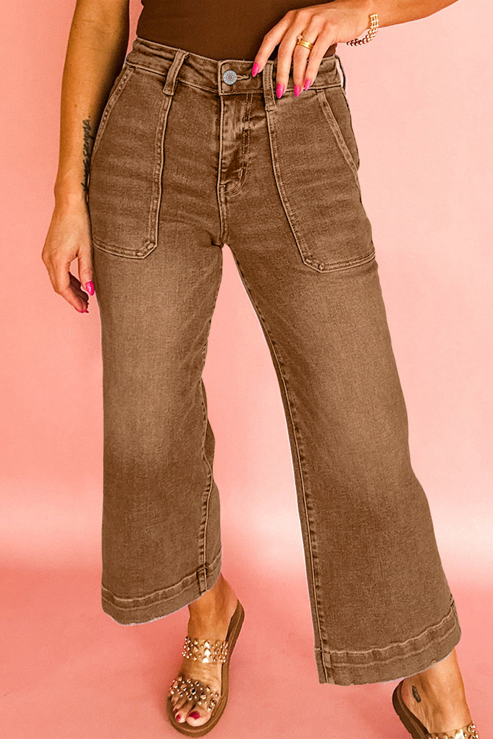 Fall Dream Cropped High Rise Jeans