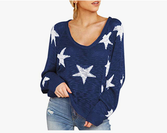 Navy Stars Forever Sweater