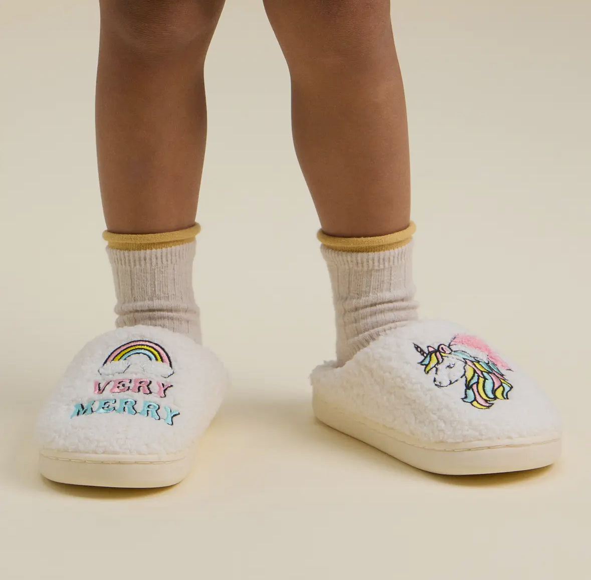 Very Merry Unicorn Slippers (kids)