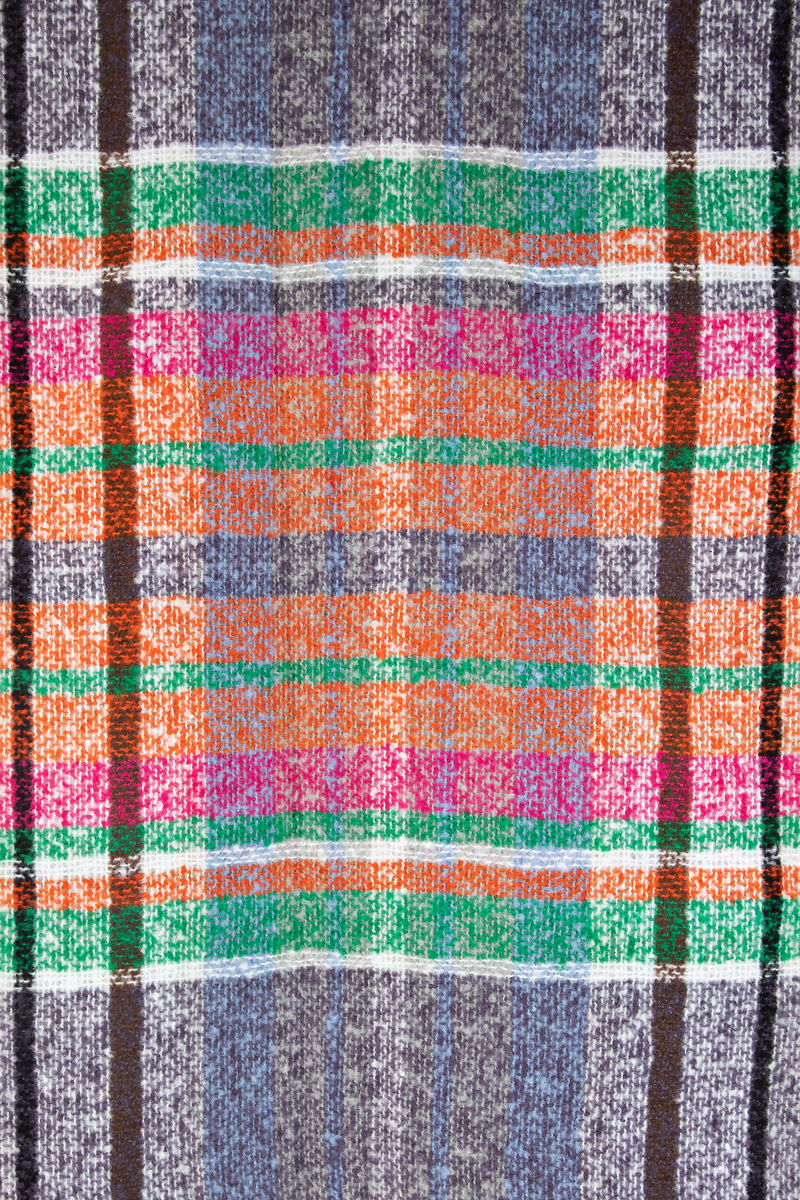 Plaid Checkered Pattern Oblong Scarf