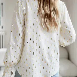 SALE- V-Neck Long Sleeve Blouse