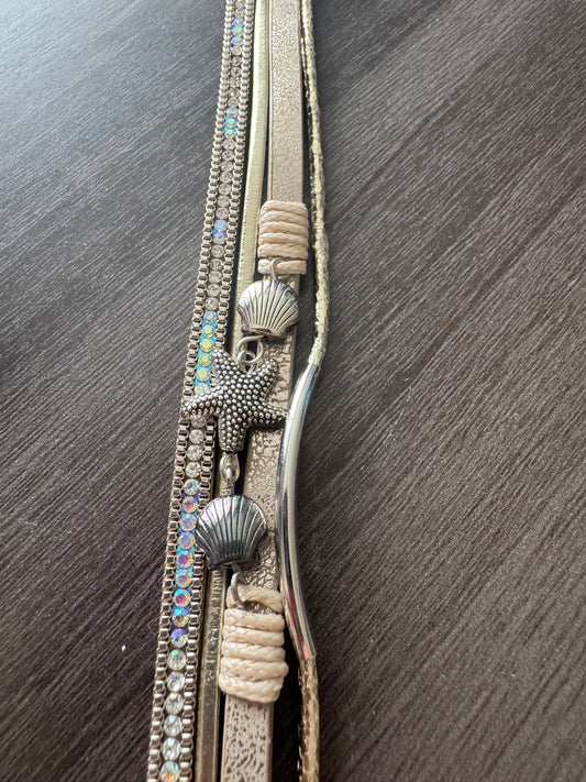 Starfish Vegan Leather Bracelet