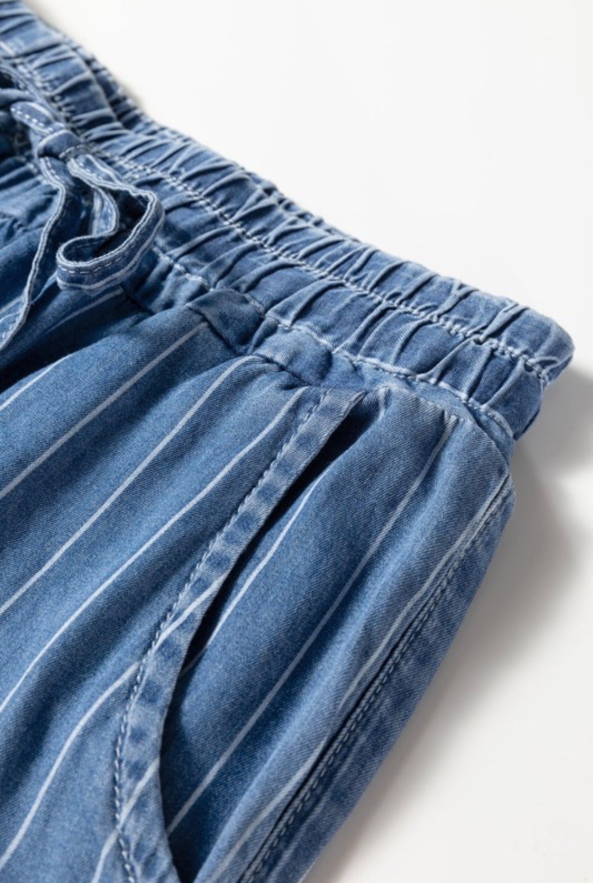 Chambray Striped Pants