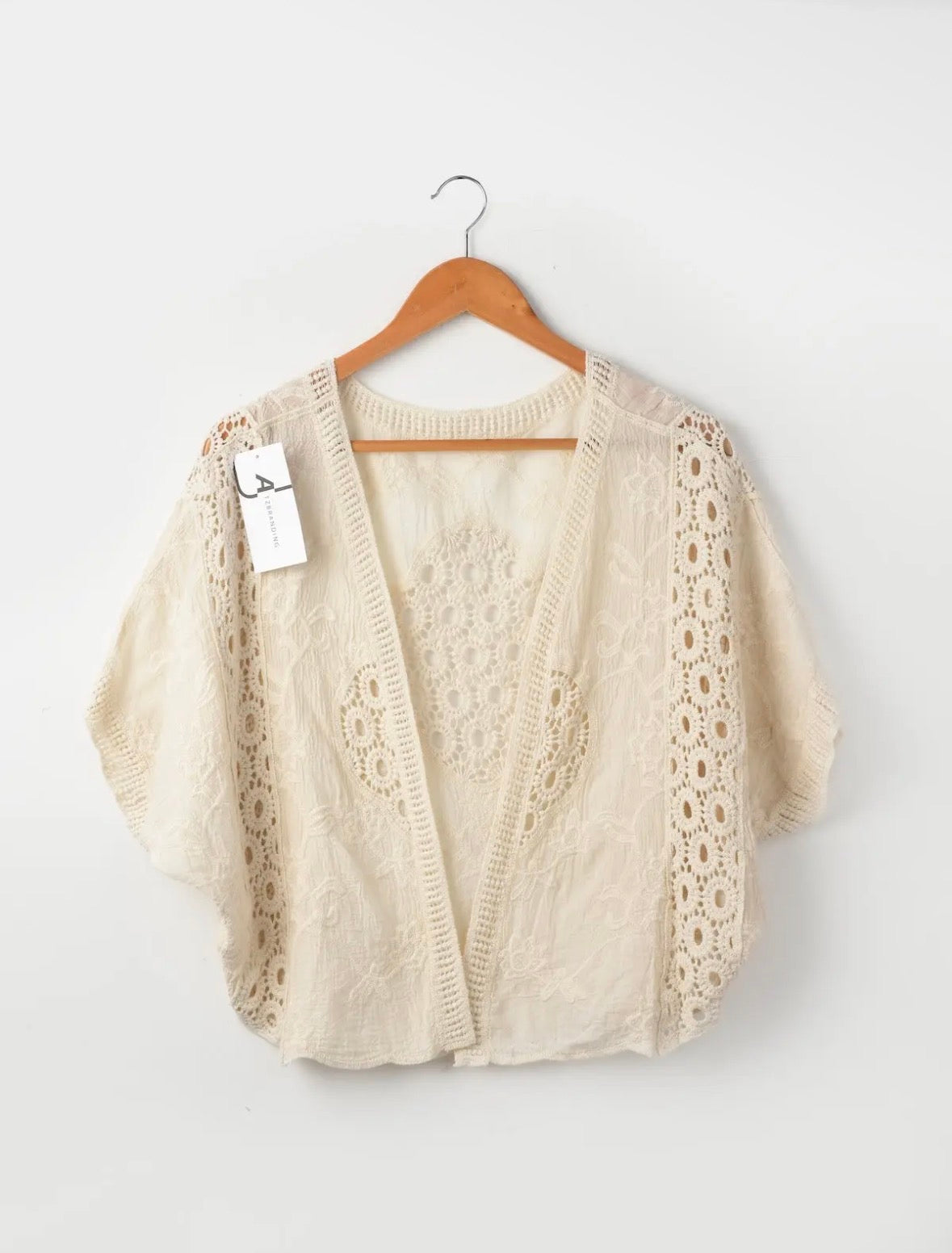 Crosa Batwing Sleeve Crochet Cardigan