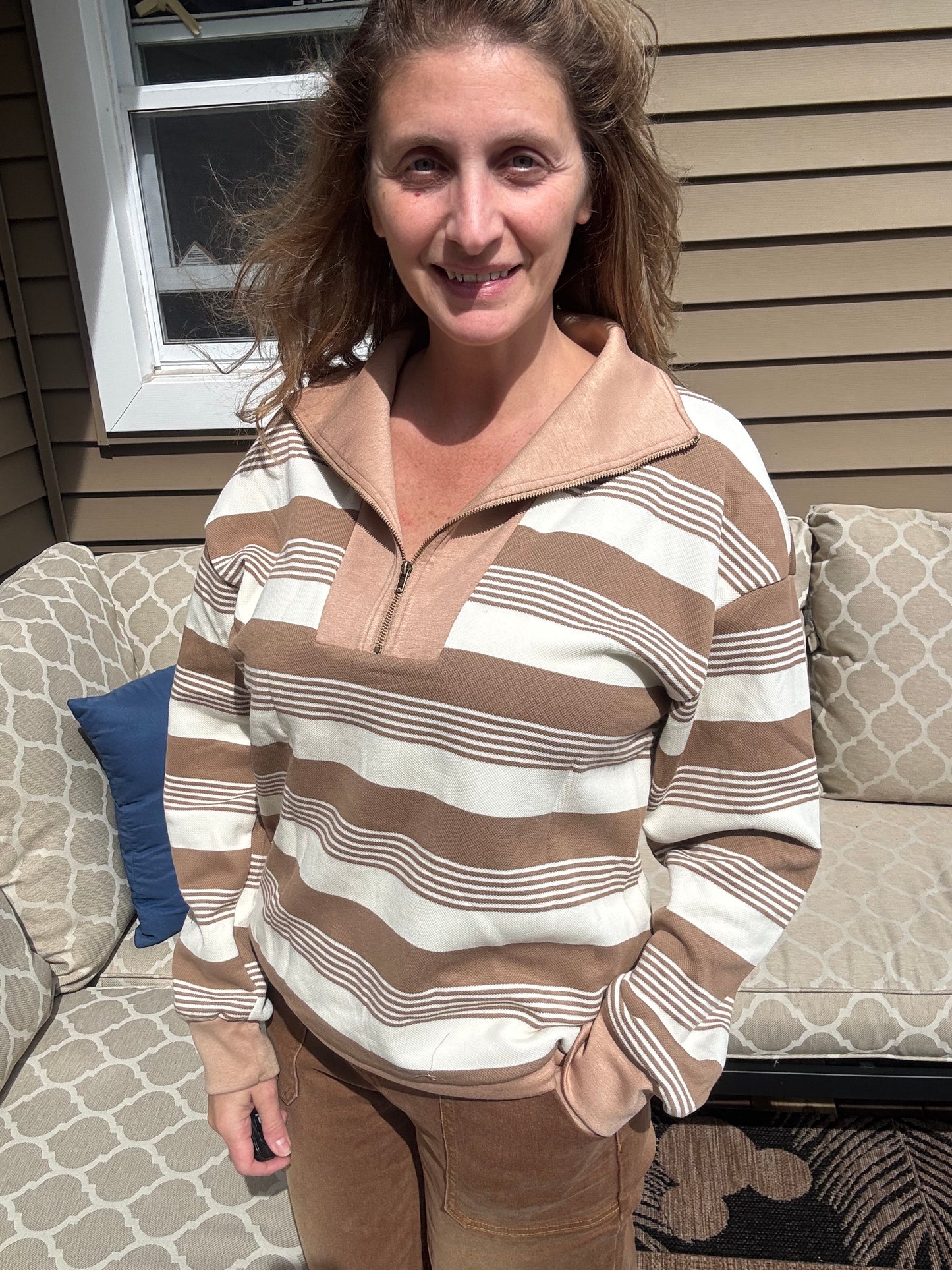 Fawn Striped Pullover