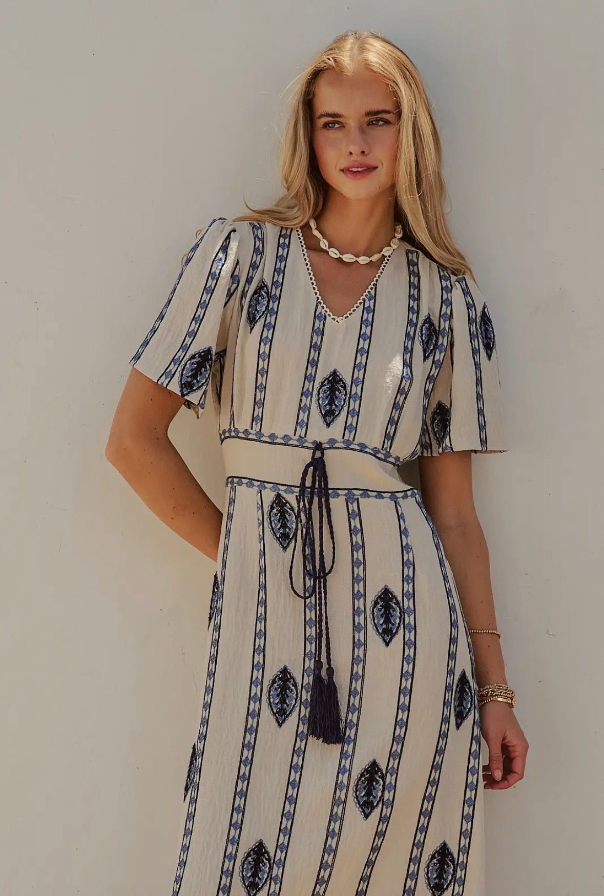 Lola Linen Blend Midi Dress