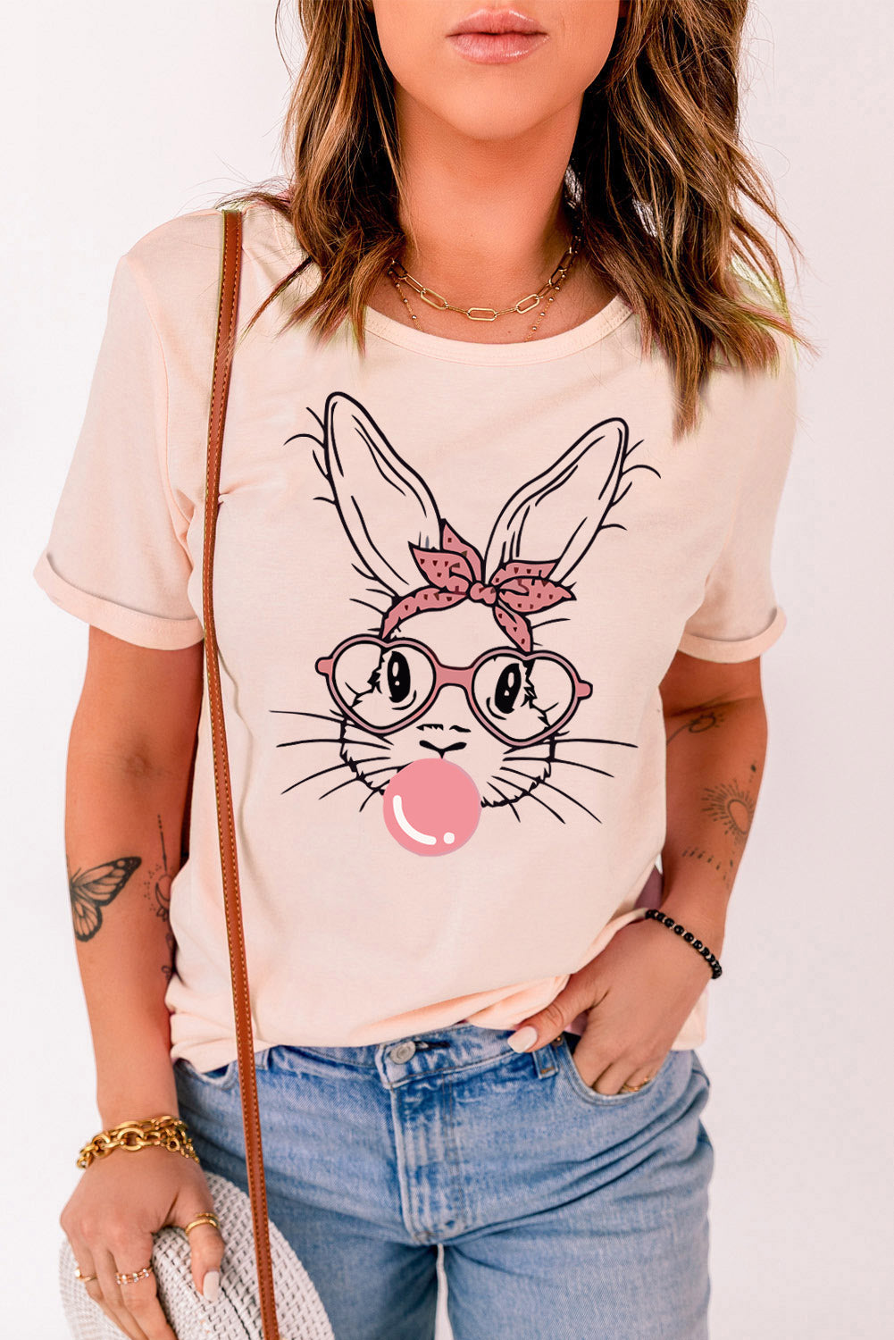 Rabbit Graphic Short Sleeve T-Shirt