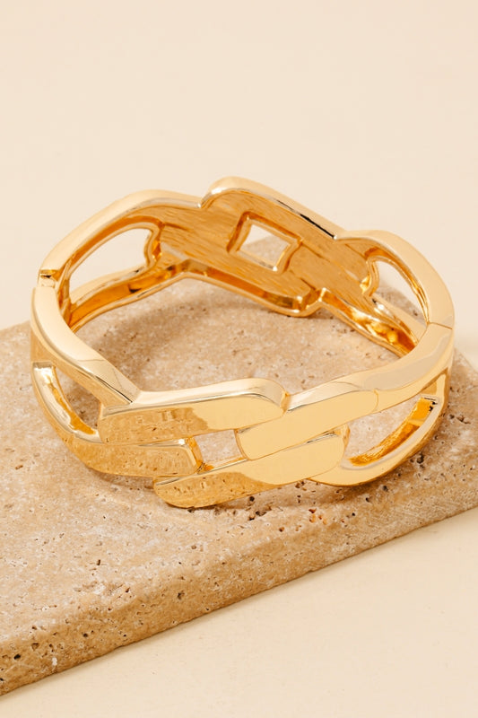 Chain Hinge Bangle Bracelet