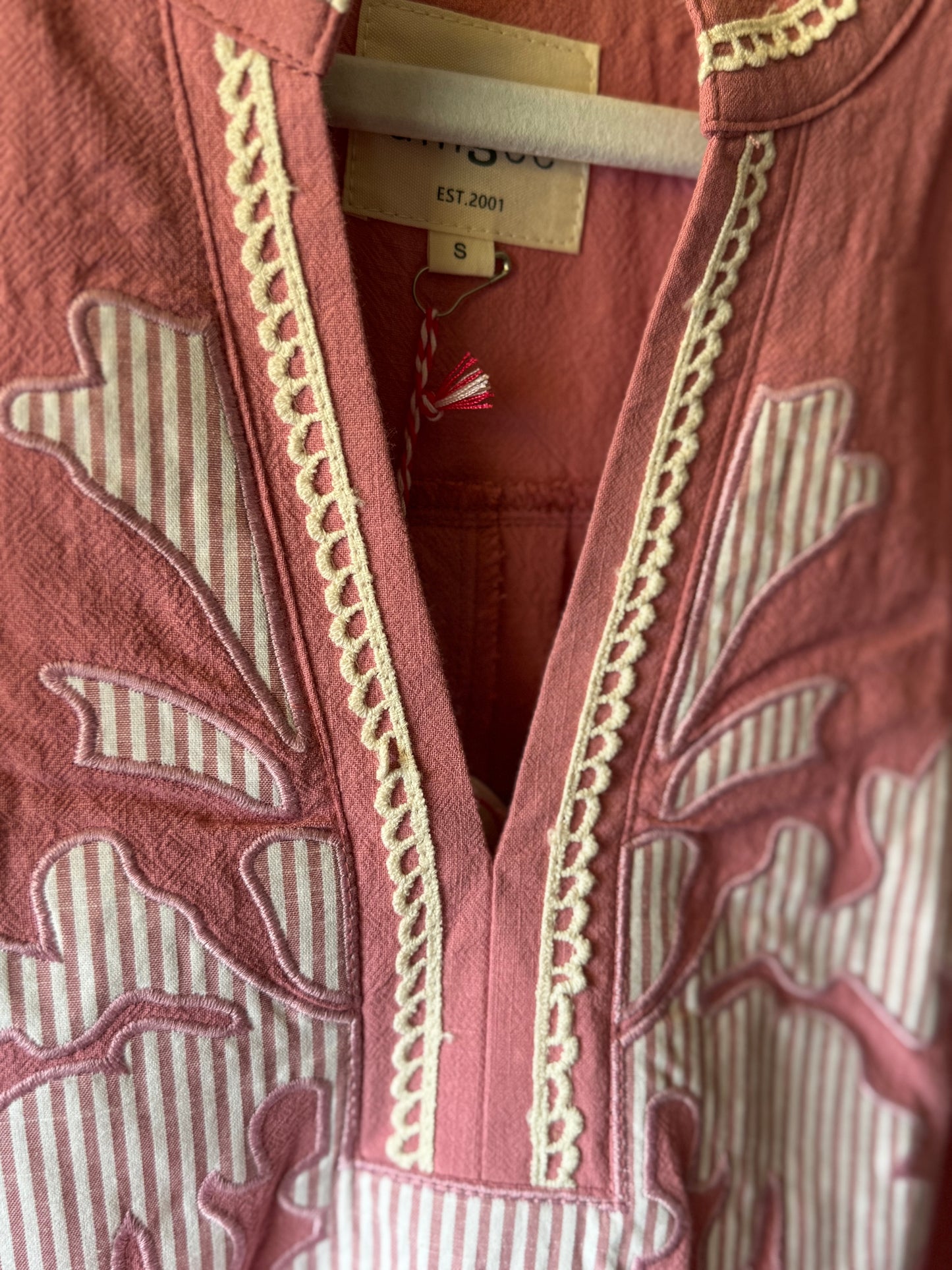 Umgee Embroidered Floral Midi Dress