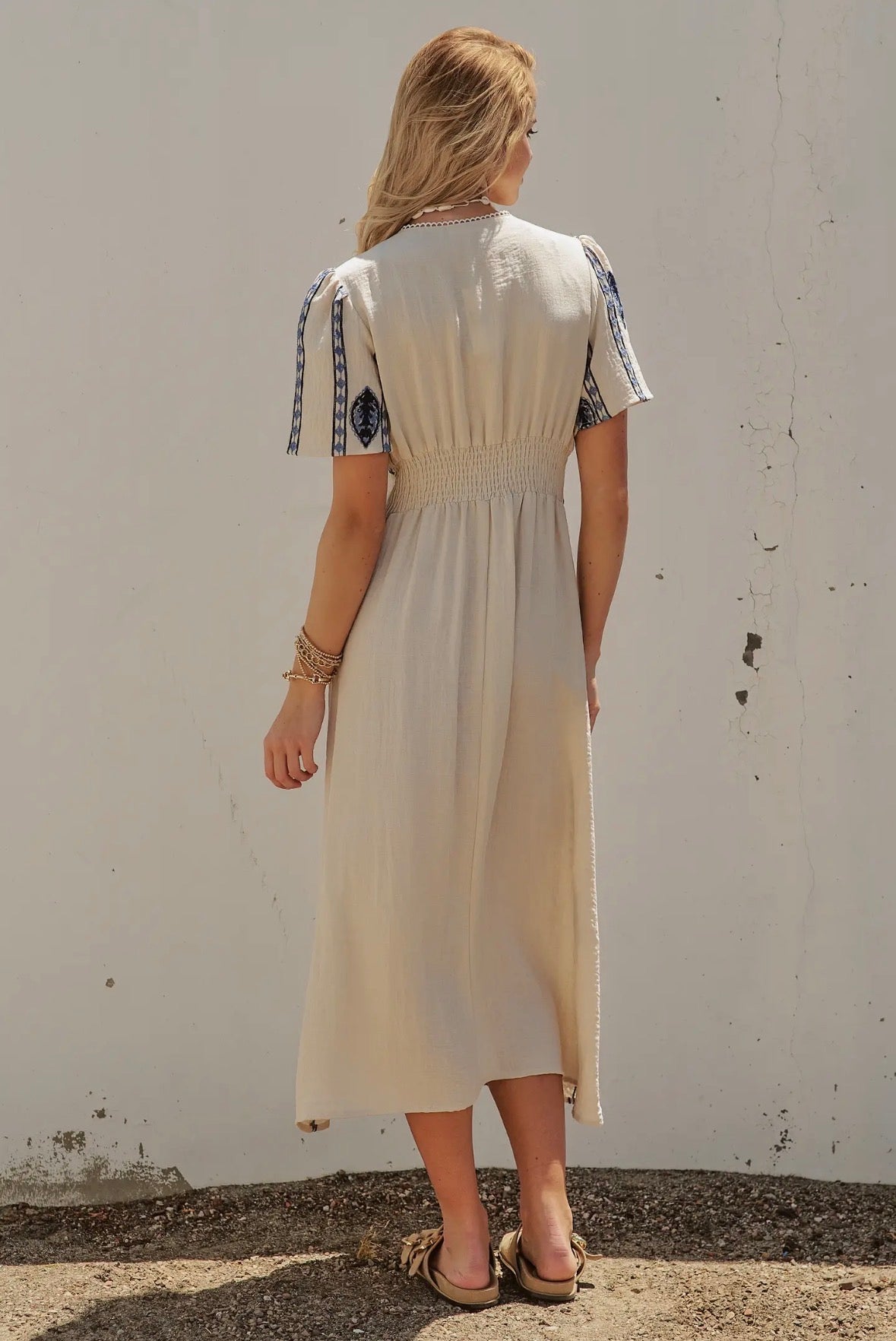 Lola Linen Blend Midi Dress