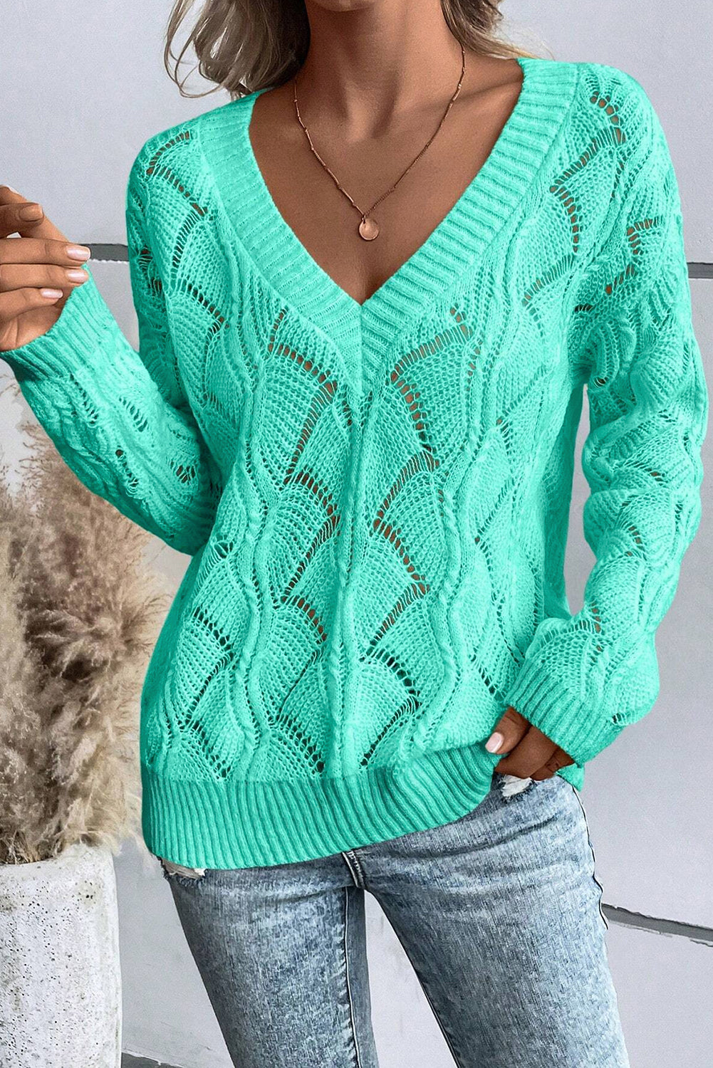 Knit V-Neck Sweater