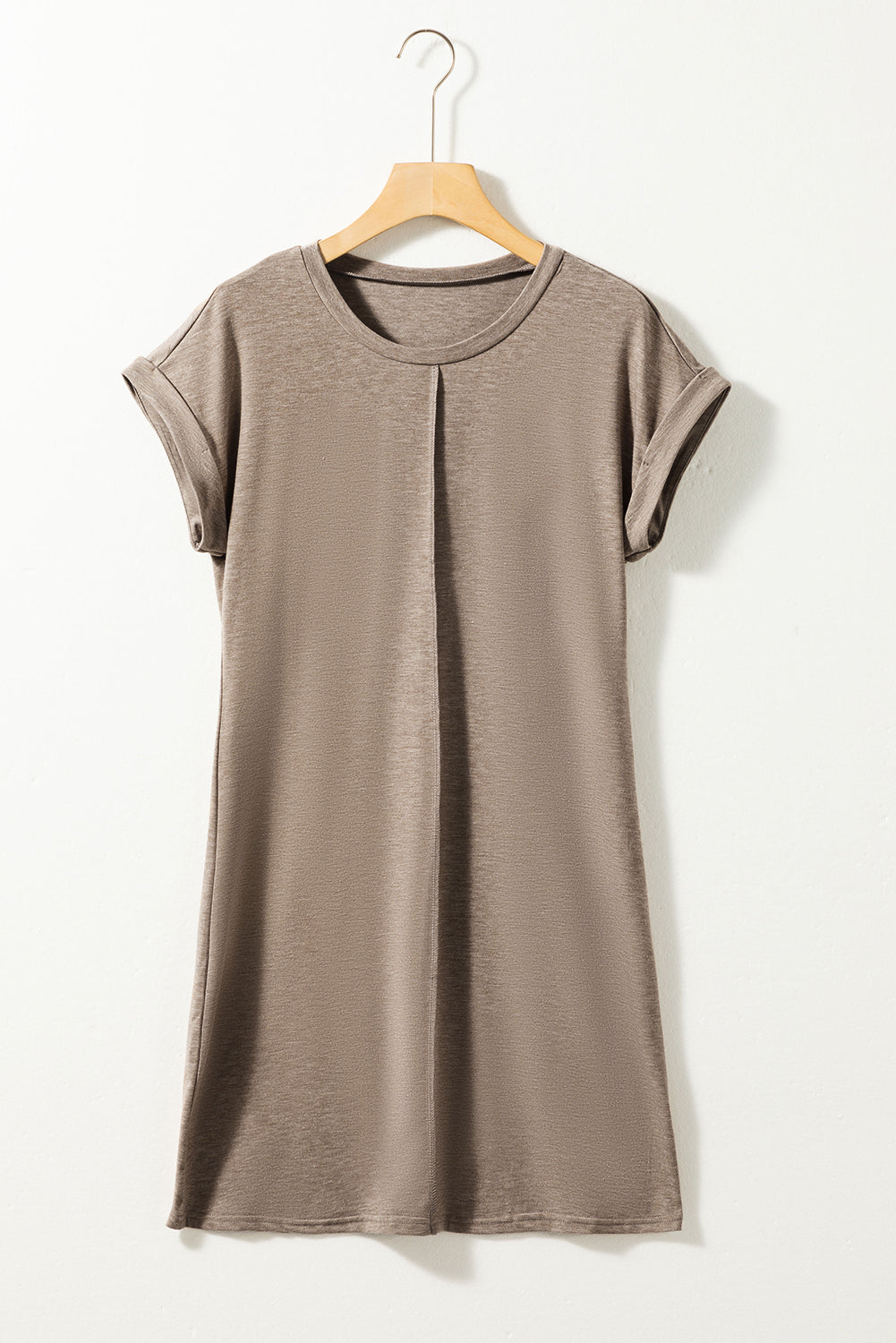 T-shirt Dress with Folded Sleeve