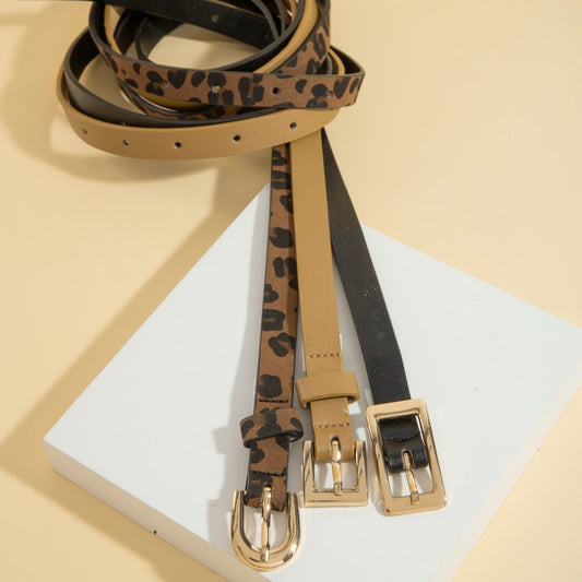 Triple Play Skinny Belt Set