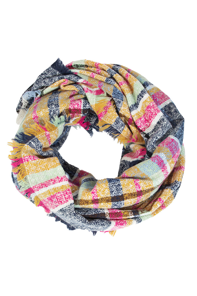 Plaid Checkered Pattern Oblong Scarf