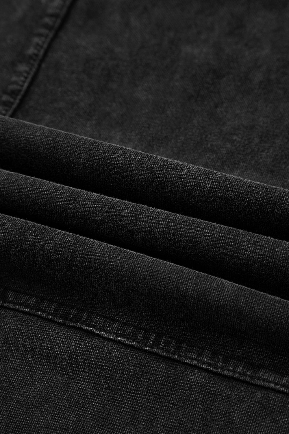 Smoke Gray Mineral Wash Exposed Seam Drawstring Elastic Waistband Wide Leg Cargo Pants