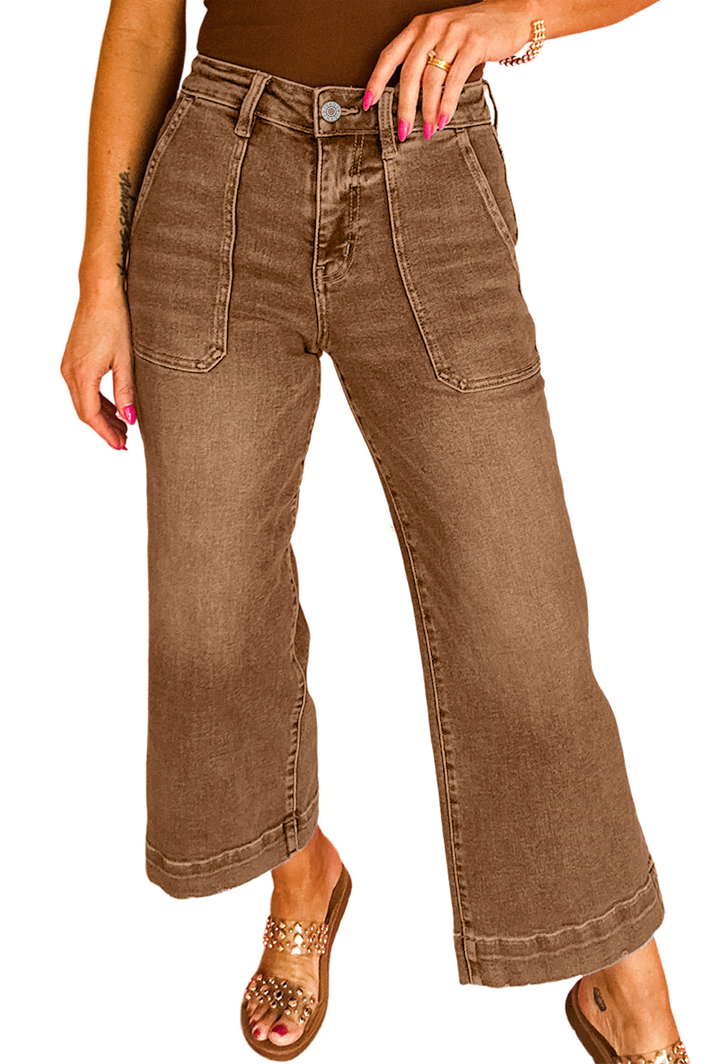 Fall Dream Cropped High Rise Jeans