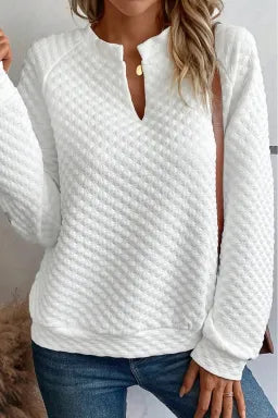 Textured Long Sleeve Top