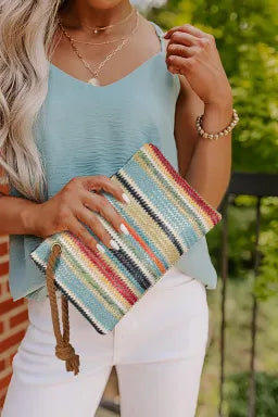 Multicolor Woven Bag